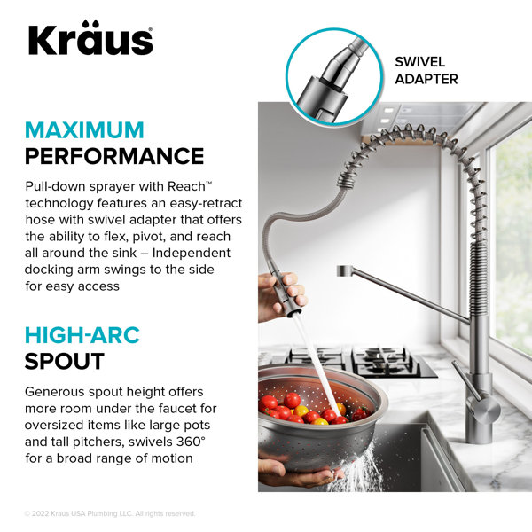 KRAUS Oletto Touchless Sensor Commercial PullDown Single Handle